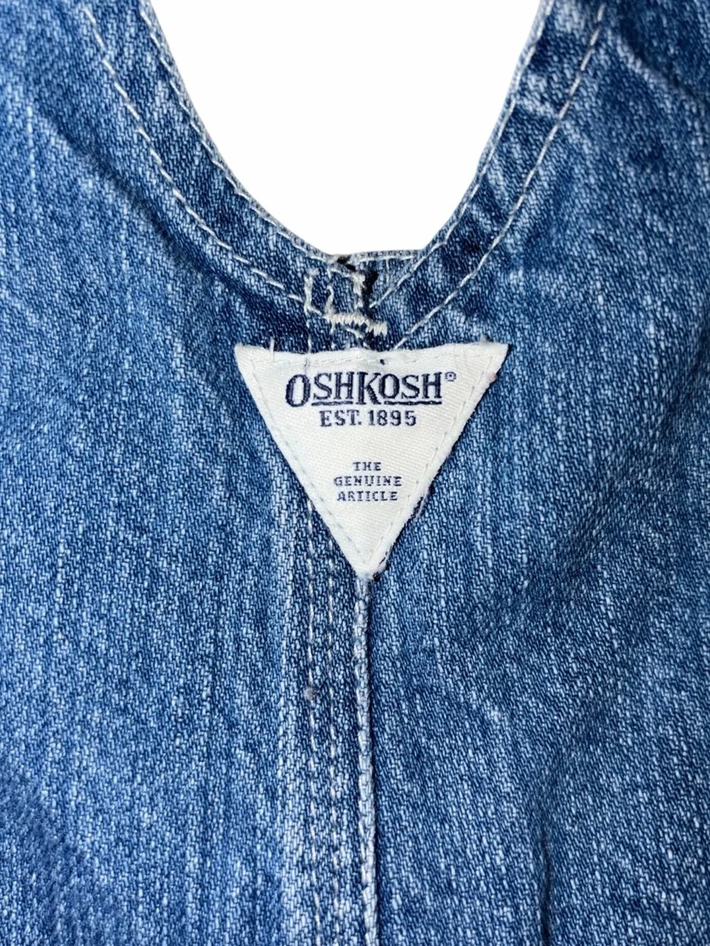 Vintage OshKosh B’gosh Denim Shortalls Overalls 3-6M Baby Carpenter 90s 8428005